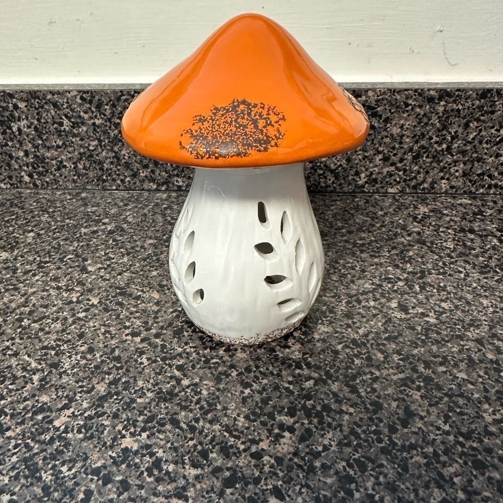 Mushroom Fall Ceramic Light Up Decor Tiered Tray Decor